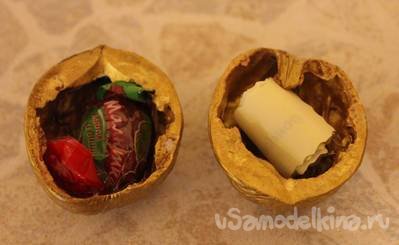 Грецкие орехи-сюрпризы - прекрасный подарок в Новогоднюю ночь!