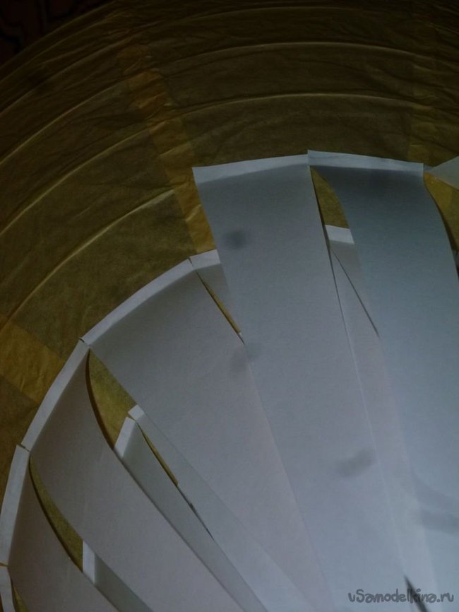Люстра-сталактит из бумаги