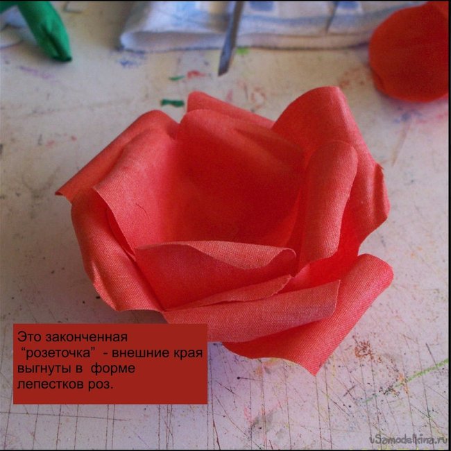 Розы из ткани на День Св. Валентина!