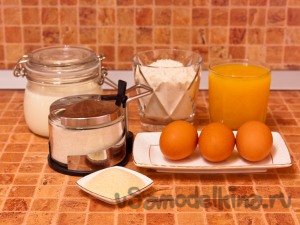 Бисквитное пирожное с апельсиновым суфле