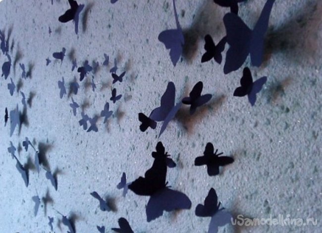Бабочки на стене своими руками