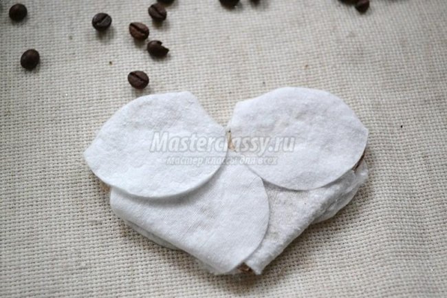 Сердечный топиарий из кофейных зерен