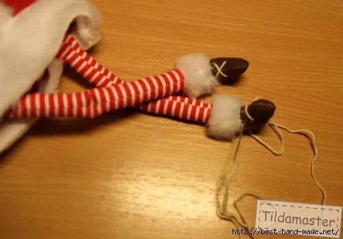 Новогодние игрушки тильда: Санта Клаус и Олень