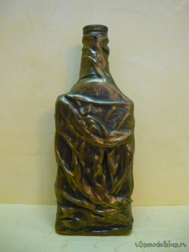 Декор бутылки в стиле «Винтаж»