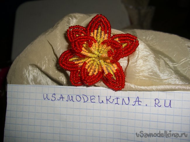 Корзиночка - конфетница с декором из бисера