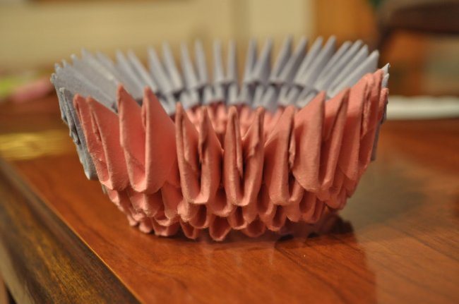 Модульное оригами свинка-купидон