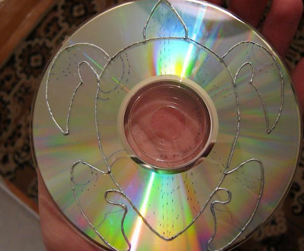 Витражный магнит на CD-диске