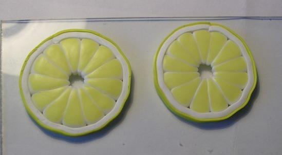 Ломтики лимона из полимерной глины