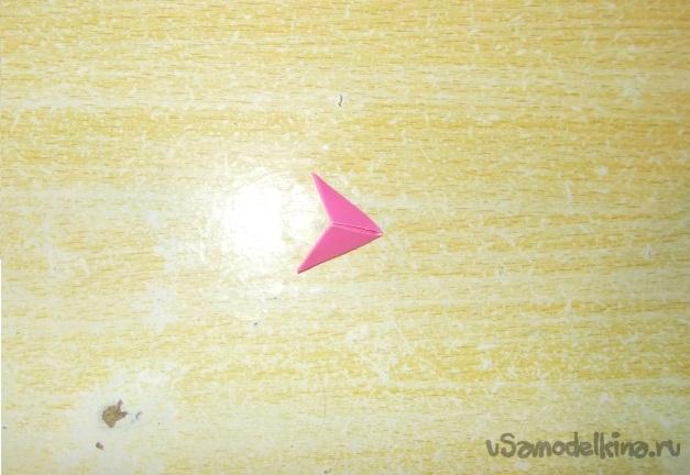 Украшение на ёлку в технике модульного оригами