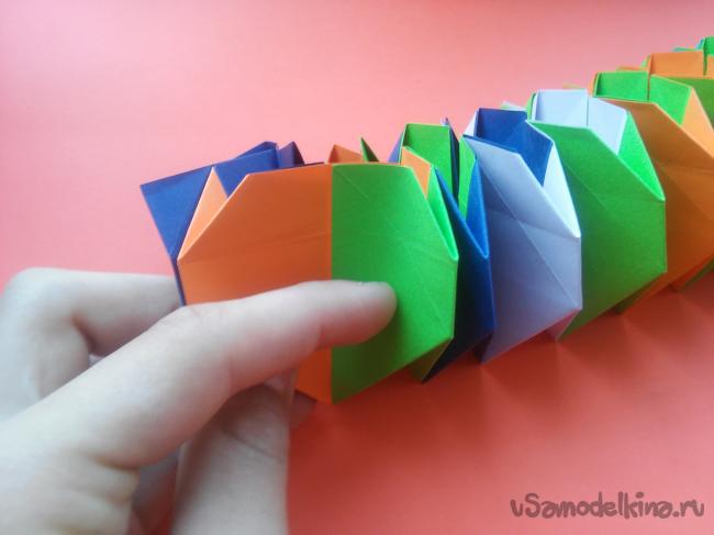 Оригами -  делаем Фейерверк перевёртыш