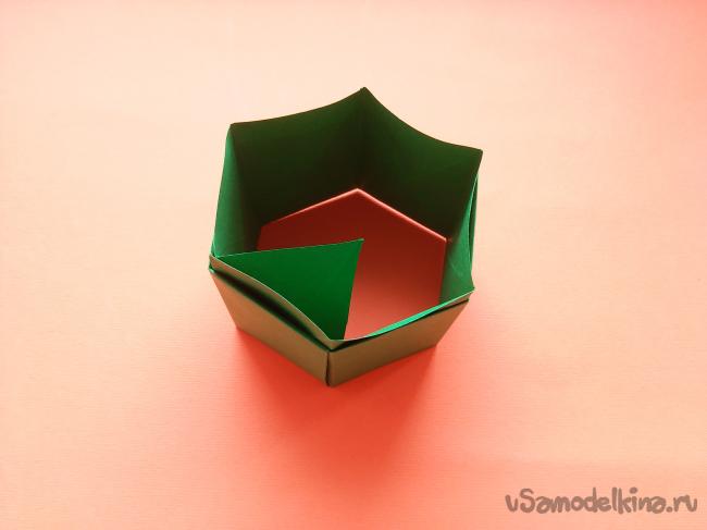Делаем - Оригами Шестигранную коробочку