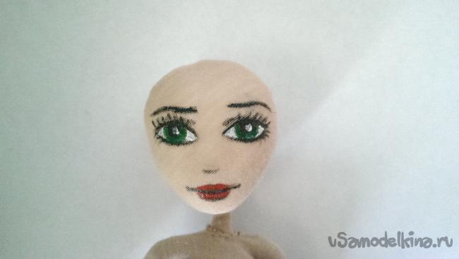 Текстильная кукла на проволочном каркасе