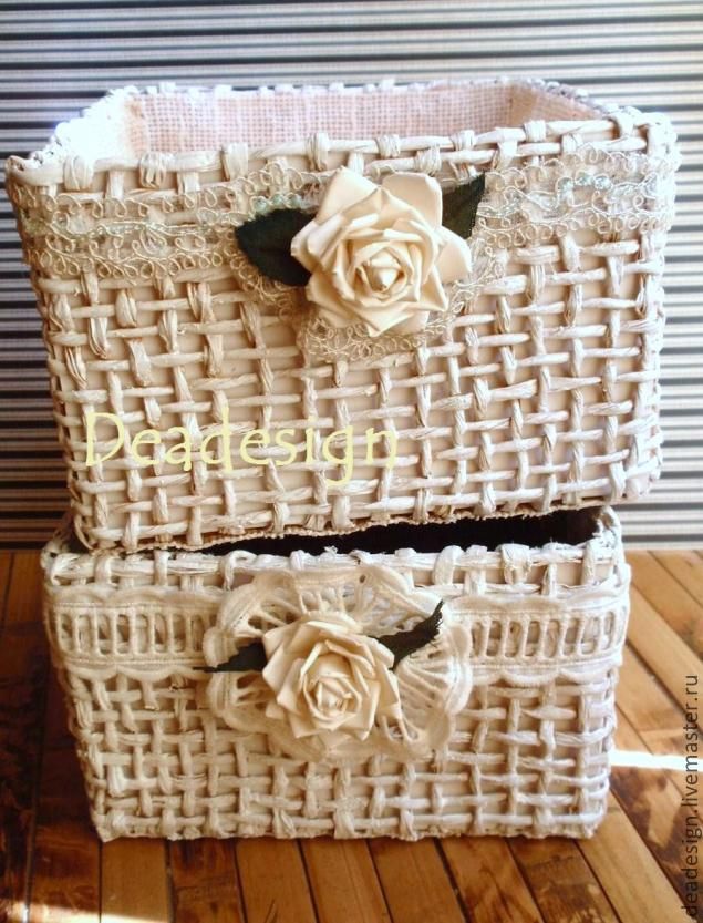 Красивые корзины из обычных деревянных брусков: стильный элемент декора своими руками