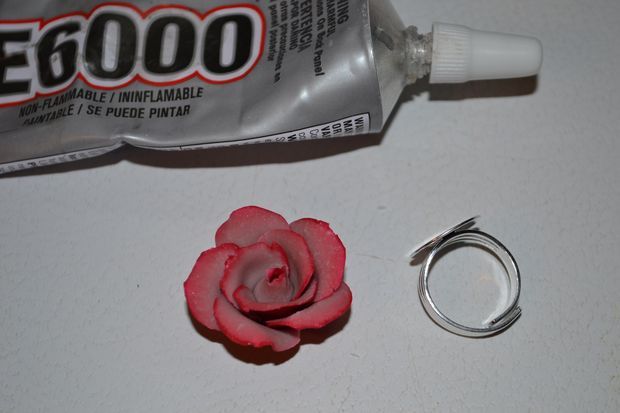 Двухцветное кольцо из полимерной глины