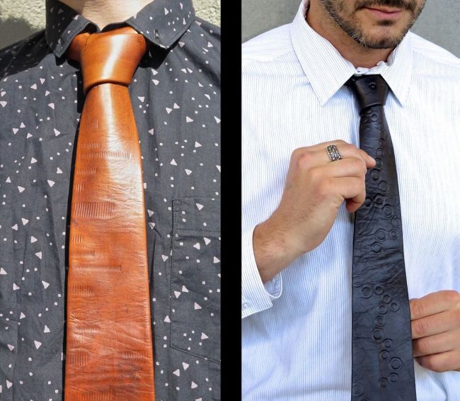 Кожаный галстук своими руками