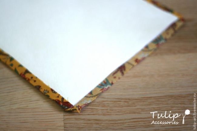 Изящный блокнот для записей с текстильной обложкой своими руками