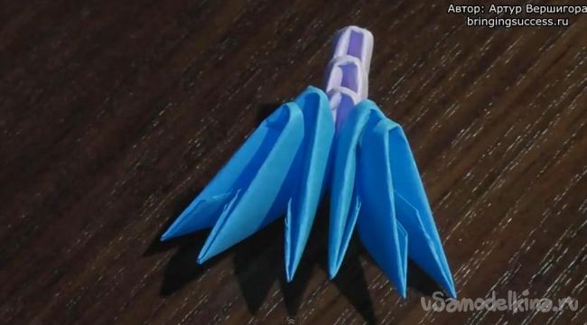 Павлин (модульное оригами)