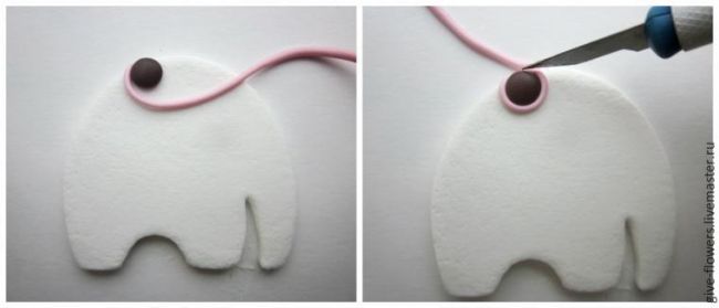 Красочная и оригинальная брошь «Позитивный слоник» из полимерной глины