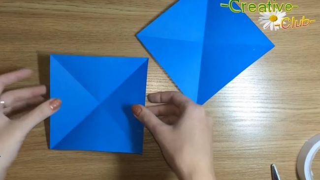Объёмная звезда из бумаги в технике оригами
