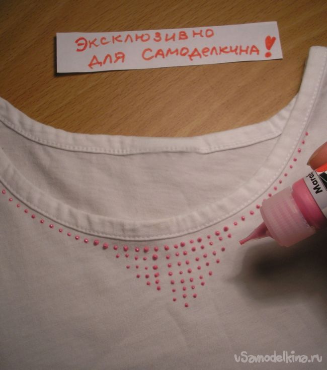 Роспись футболки красками по ткани