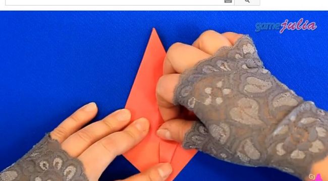 Краб в технике оригами