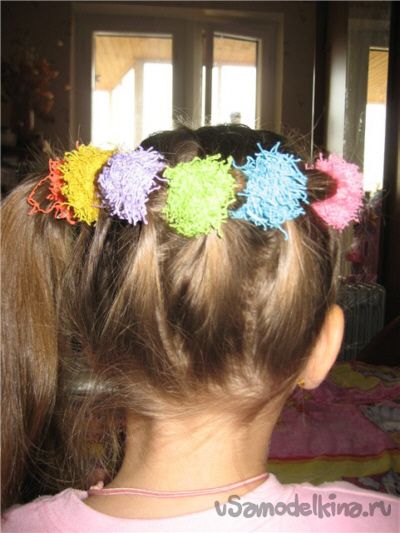 Резинки для волос - цветочки