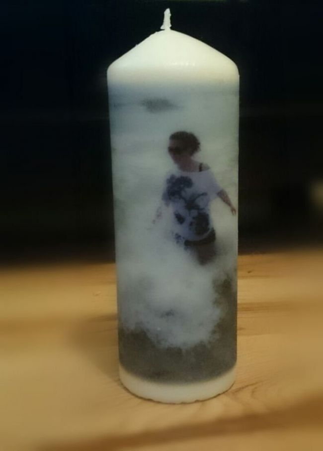 Фотография на свече