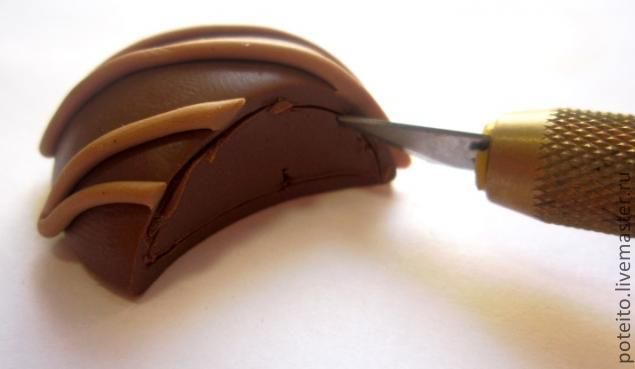 Имитация ореховой начинки для кулинарных миниатюр из пластики