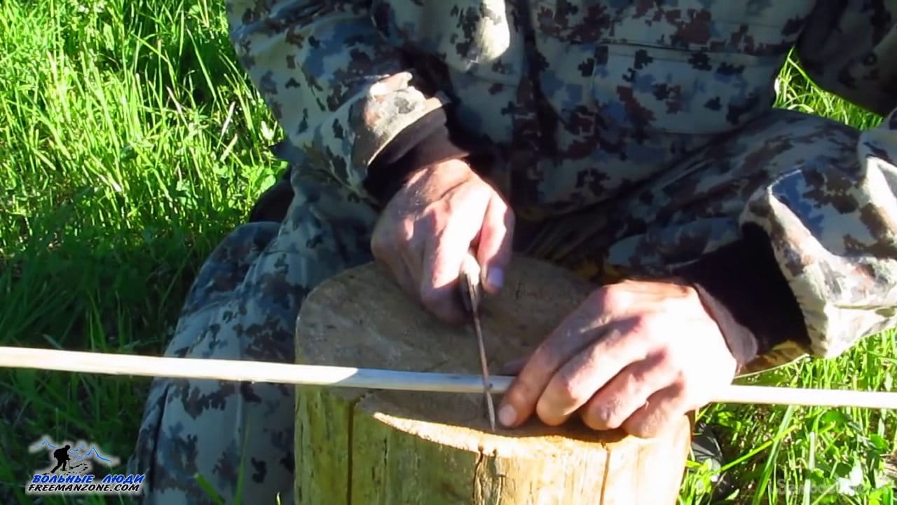 Изготовление стрел для лука в лесу без станков и оборудования