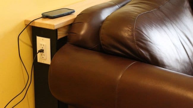 Столешница для дивана с электрическими розетками и USB
