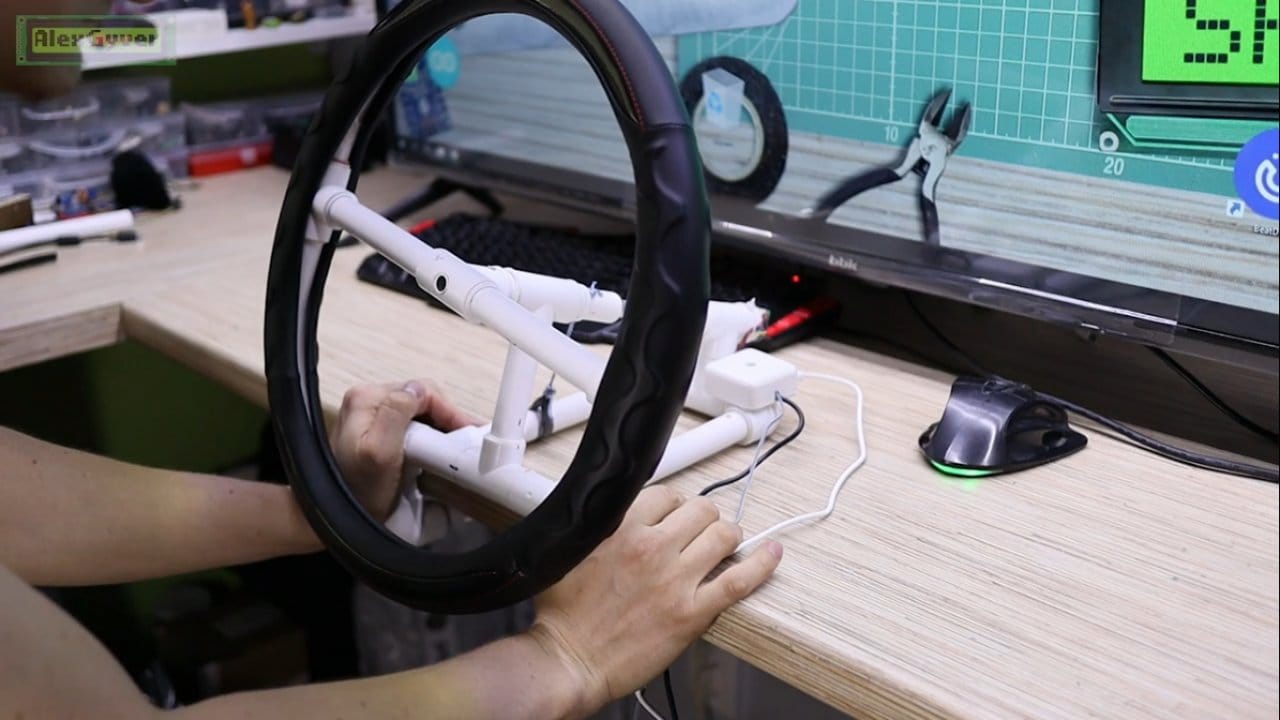 Руль для компьютера своими руками из сантеха