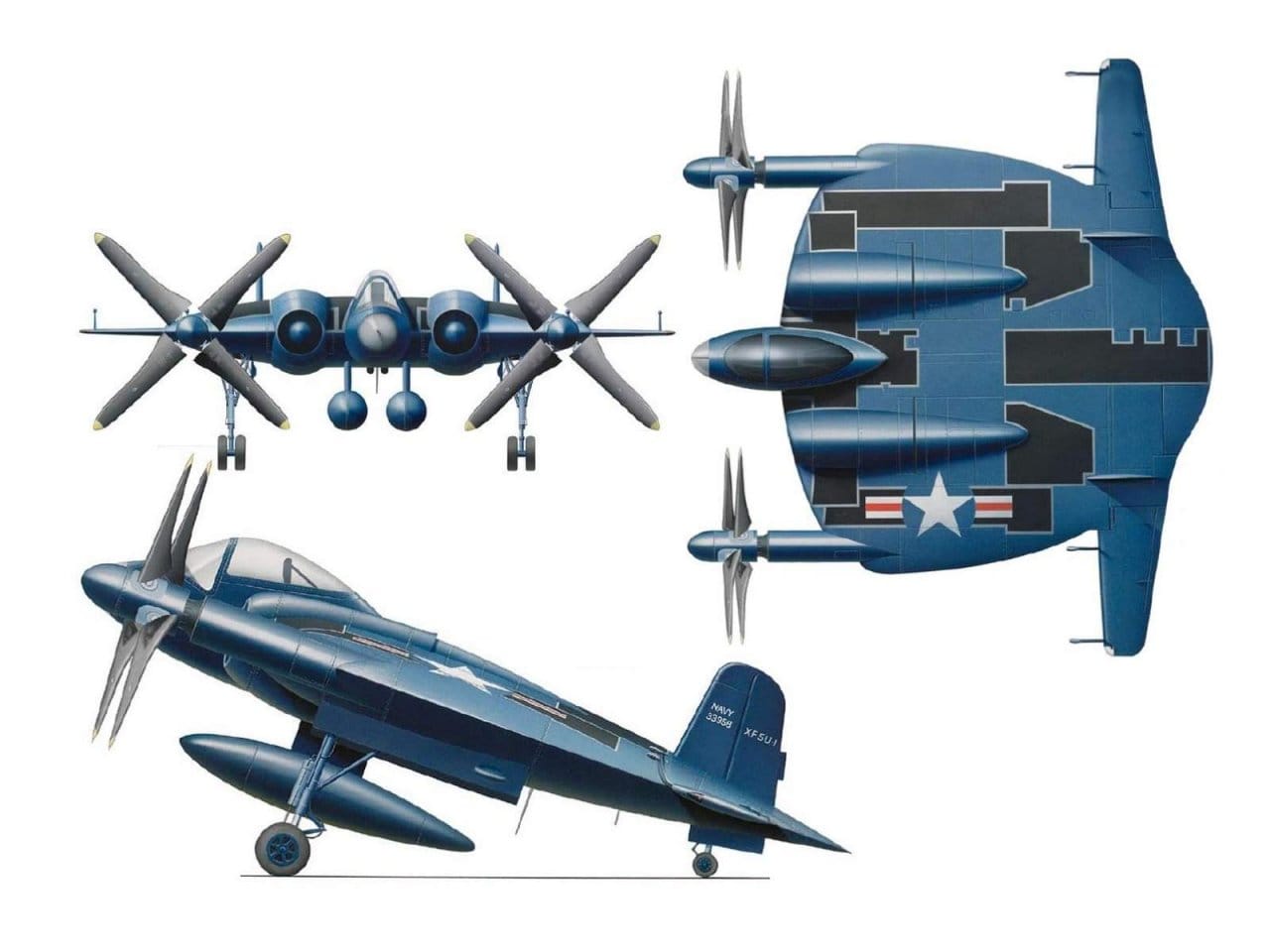 Авиамодель самолёта Vought V-173 «Skimmer» («Шумовка»).