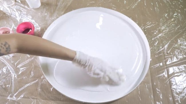 Создание «мраморного» покрытия на столешнице своими руками