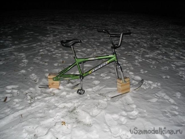 Скибайк или Сноубайк - снежный велосипед своими руками