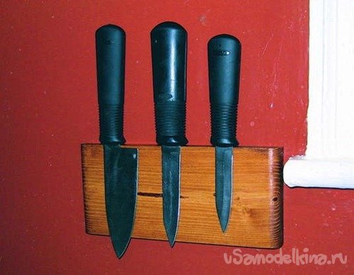 Самодельная магнитная доска для ножей своими руками