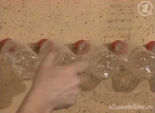 Универсальная полка-сушилка из пластиковых бутылок