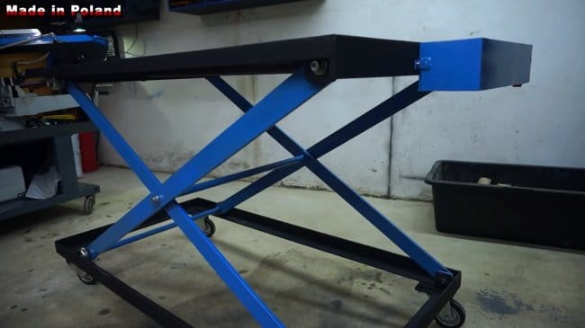 Столик-подъемник для гаража с электроприводом