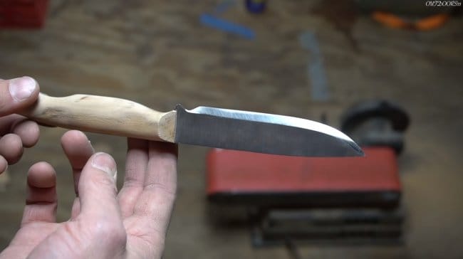 Простой нож из напильника без ковки и закалки