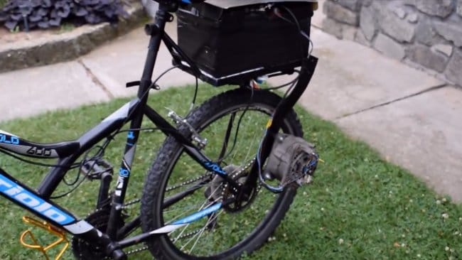 Велосипед с генератором электромотором