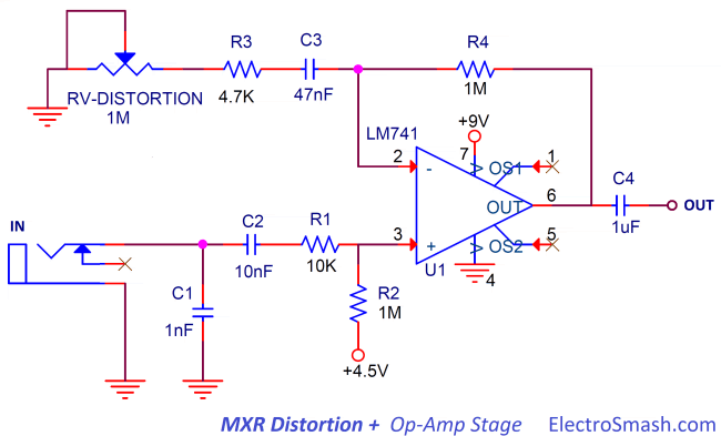 Схема дисторшн для электрогитары