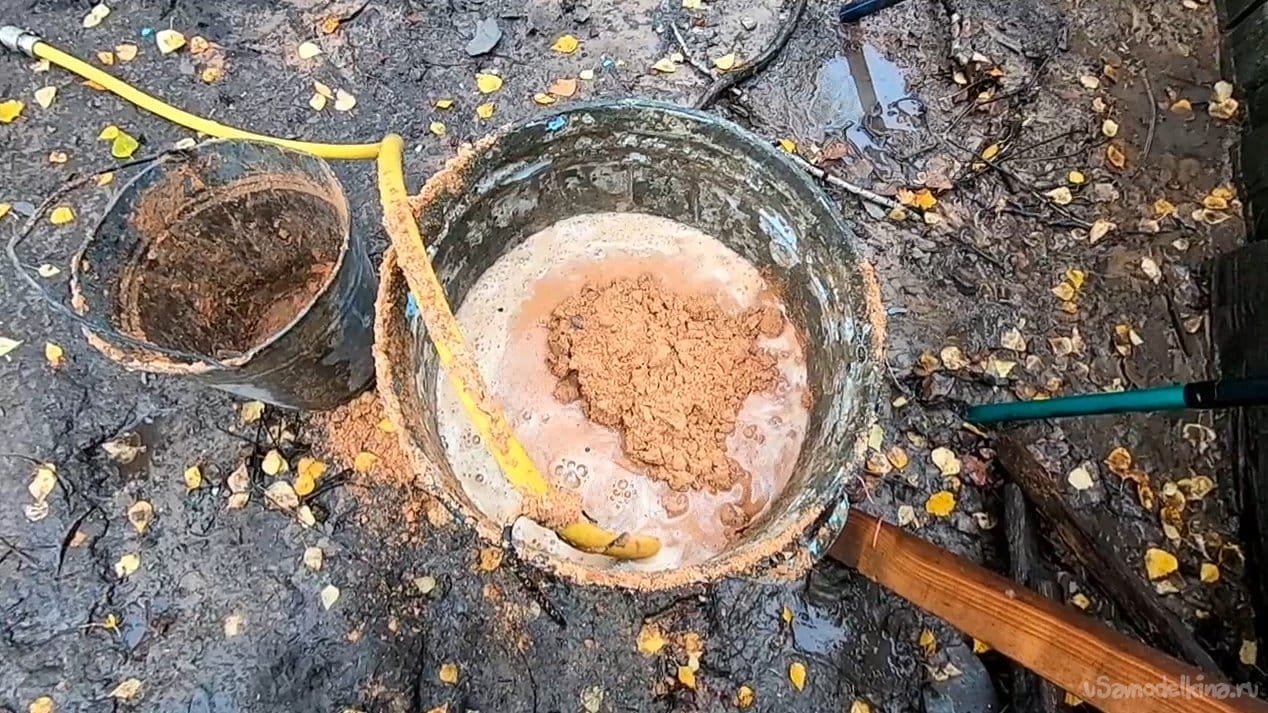 Приспособа для мытья песка (эксперимент)