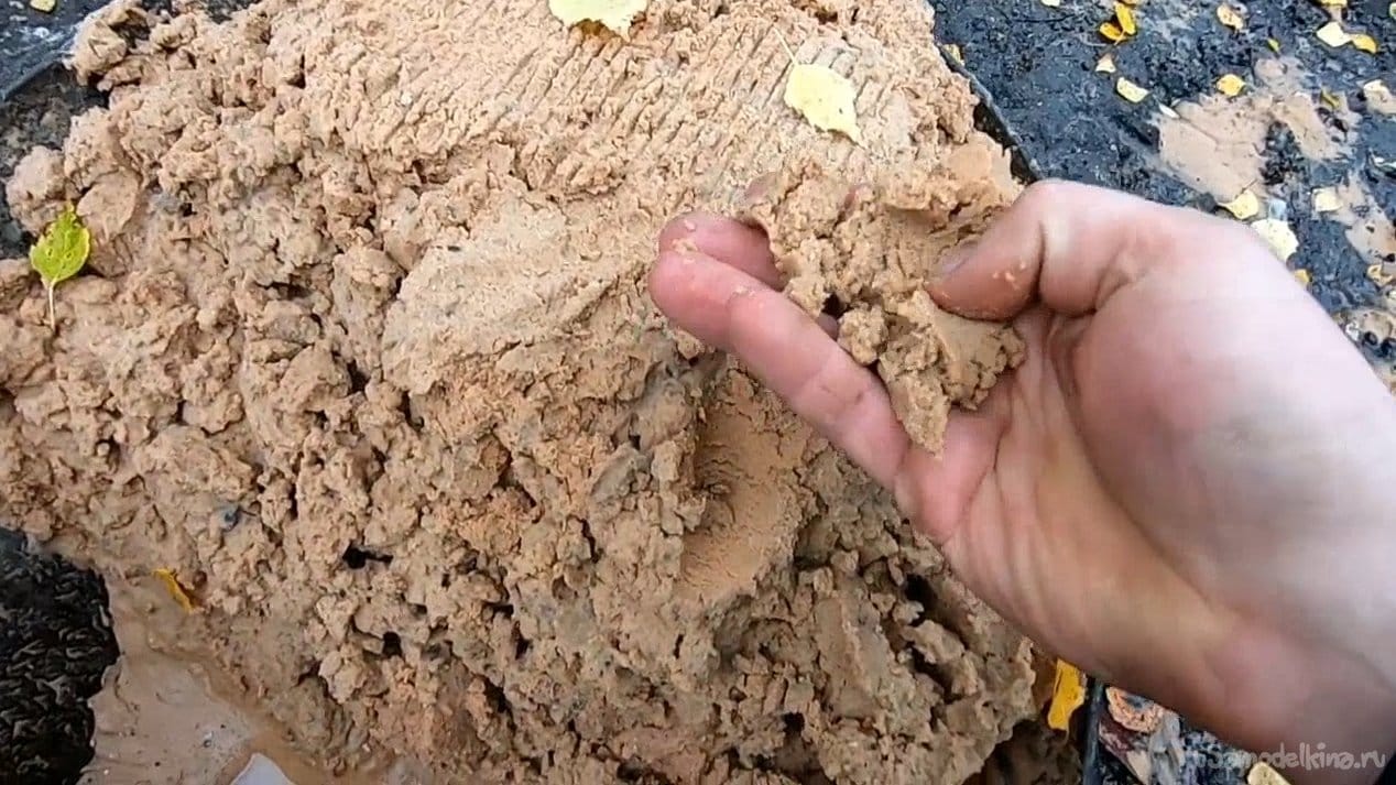 Приспособа для мытья песка (эксперимент)