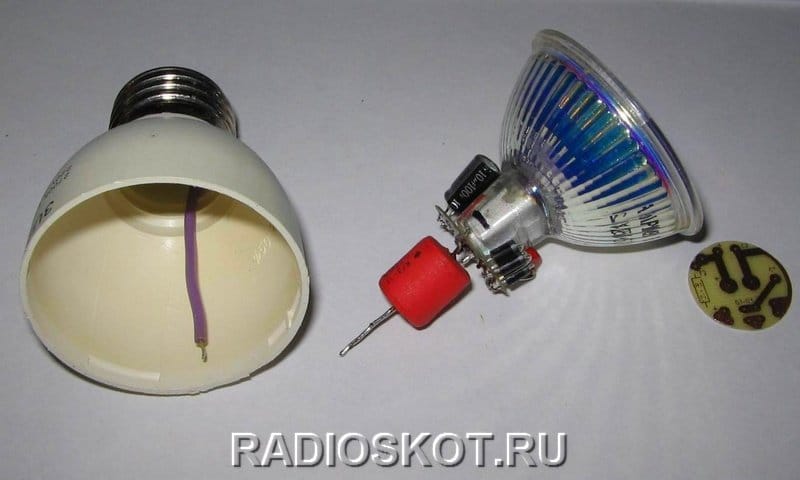 Конструкция современной заводской LED лампы