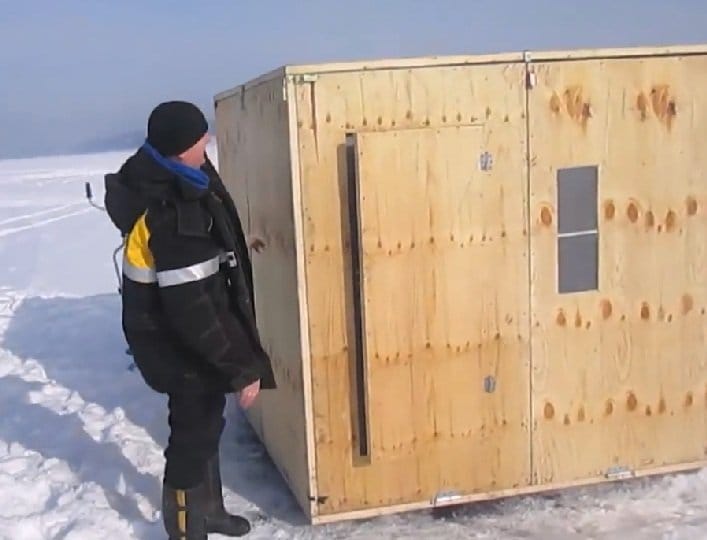 мобильный домик для зимней рыбалки своими руками