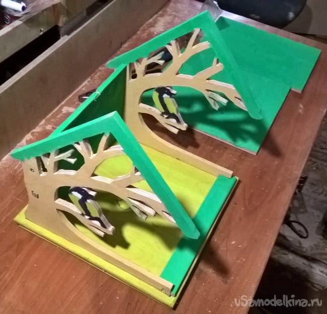 Кормушка для птиц из фанеры