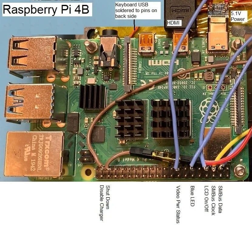 Установка Raspberry Pi в ноутбук  + о аккумуляторах, зарядке и т.д.