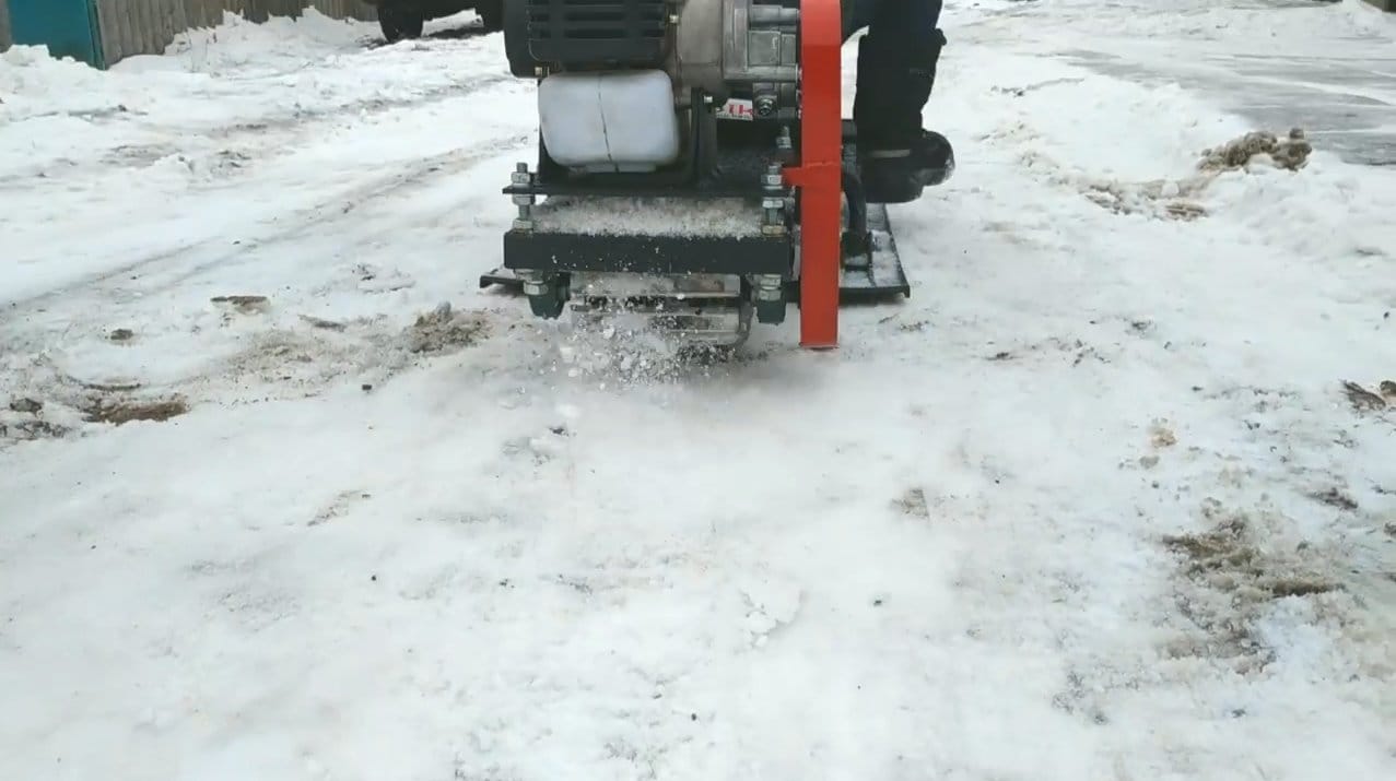 Как сделать снегоход из мотокосы