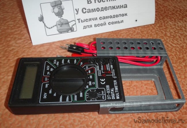 Подставка/органайзер для китайского мультиметра DT-830B