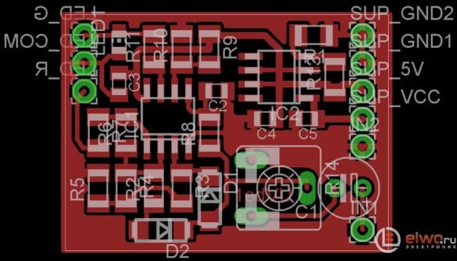Индикатор уровня сигнала на одном светодиоде