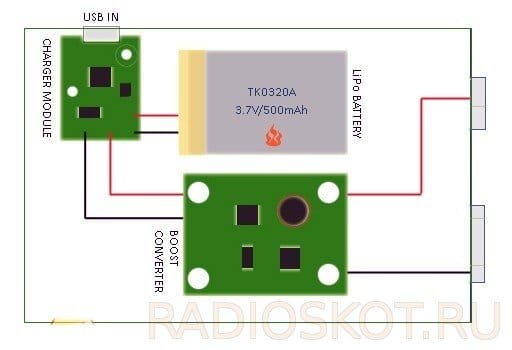 Самодельная «крона» из LiPo аккумулятора